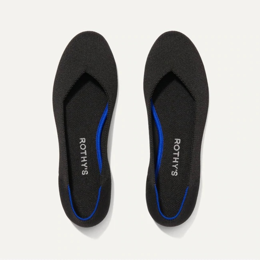 Black round toe rothy’s 6.5 (read description)